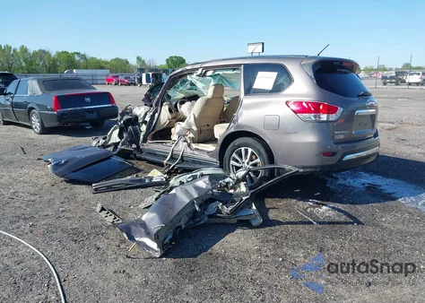 2014 Nissan Pathfinder S из США, поврежденный, VIN 5N1AR2MN5EC720181